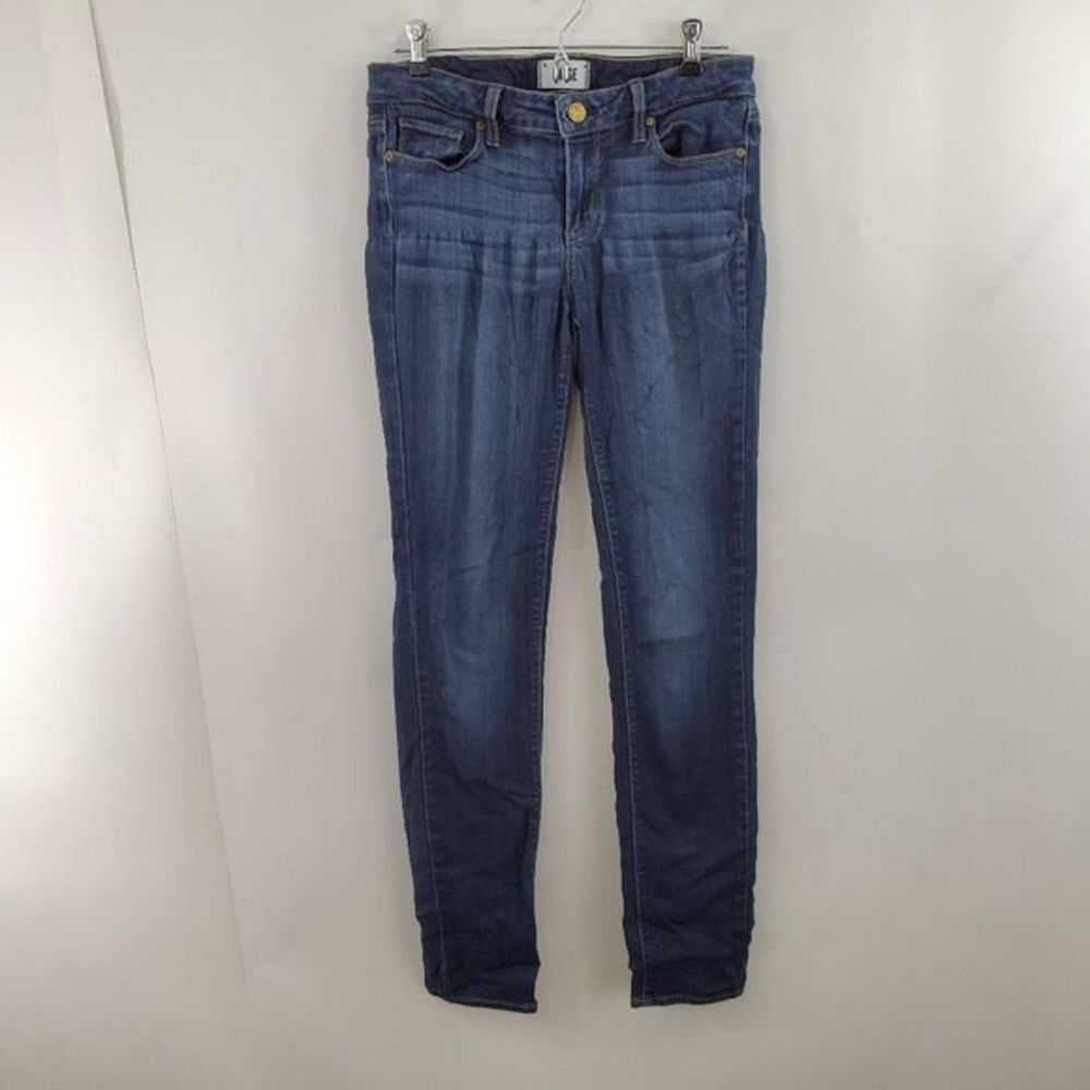 Paige Jeans 28 x 31 Skyline Skinny Dark Wash blue